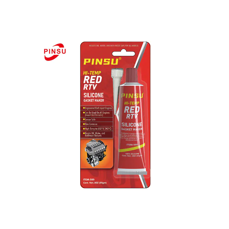 PINSU - Segel Gasket Silikon Tahan Suhu Tinggi RTV Merah/Hitam/Abu-abu - Sealant Tahan Air Kelas Otomotif/Industri