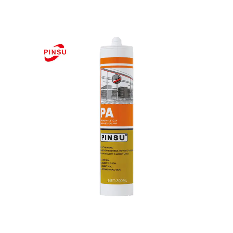 PINSU-PA Fast Cure Sealant Silikon Asetat Tahan Air & Tahan Jamur untuk Kamar Mandi & Dapur