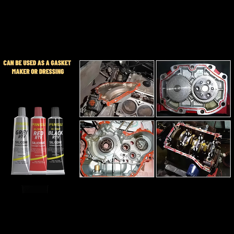 PINSU - Segel Gasket Silikon Tahan Suhu Tinggi RTV Merah/Hitam/Abu-abu - Sealant Tahan Air Kelas Otomotif/Industri PINSU - Segel Gasket Silikon Tahan Suhu Tinggi RTV Merah/Hitam/Abu-abu - Sealant Tahan Air Kelas Otomotif/Industri